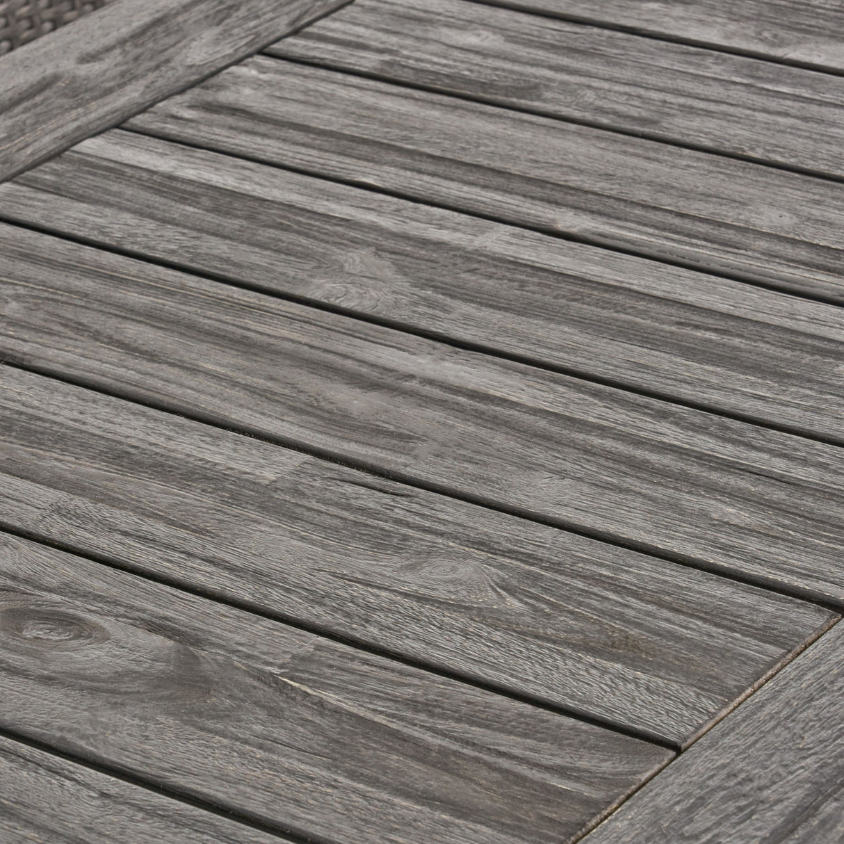 Outdoor Acacia Wood Dining Table, Sandblast Finish