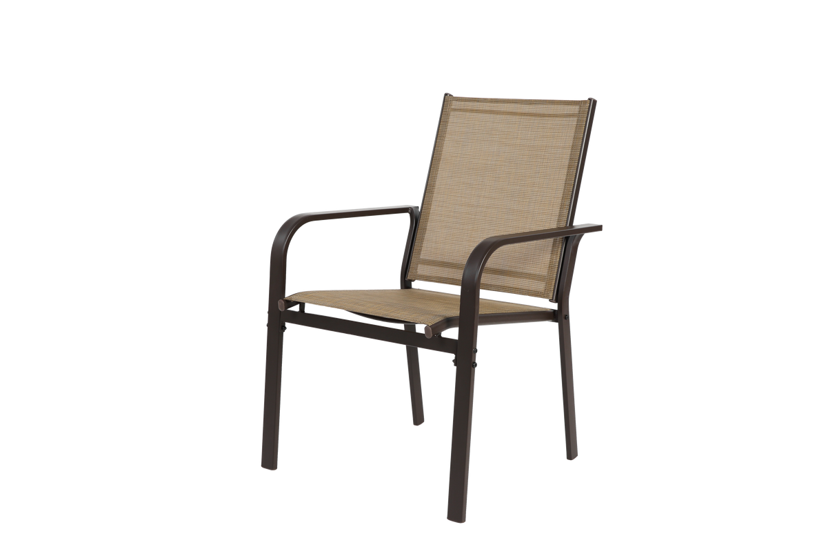 7 Pieces Patio Dining Set with Rectangular Table and 6 Textilene Chairs