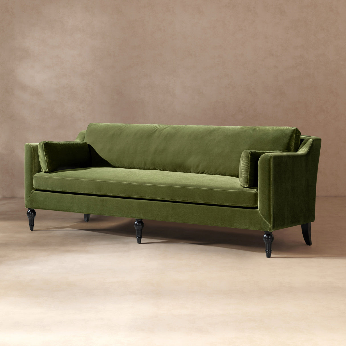 Josephine 84.5" Upholstered Modern Sofa, Olive