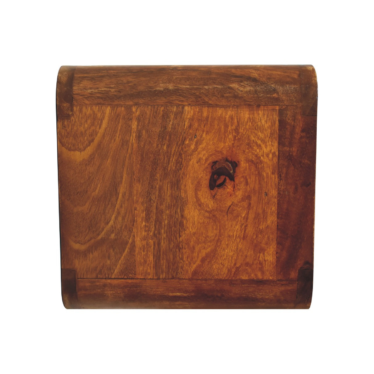 Solid Wood Floating Mini Nightstand, 2-Drawers, Chestnut