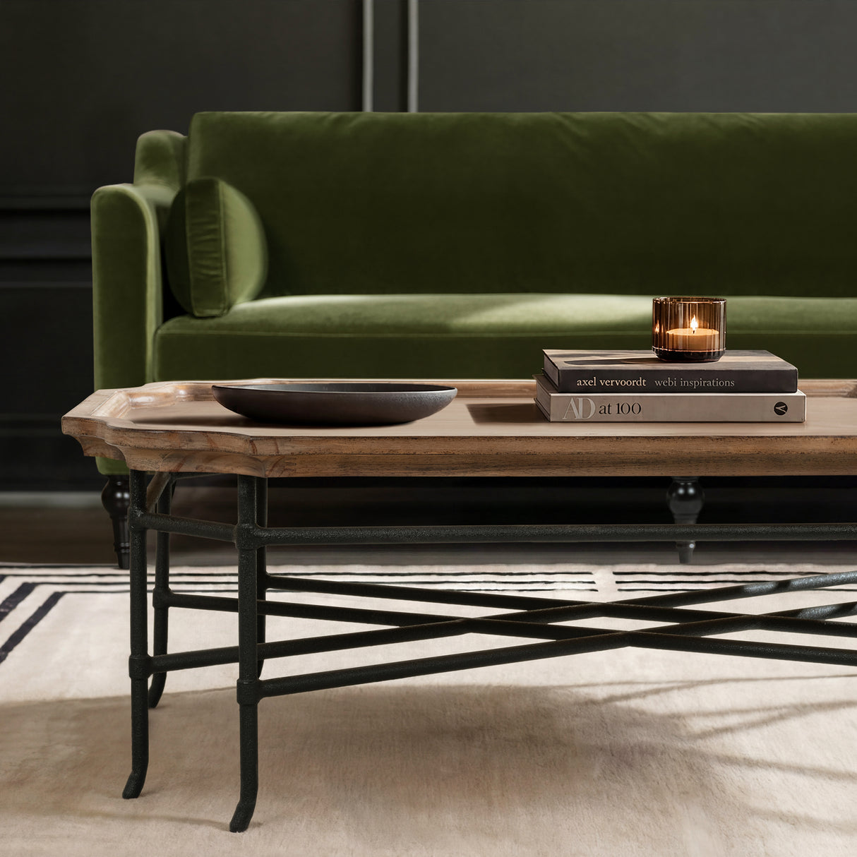 Foundry 55" Solid Block Plinth Coffee Table Heritage Light