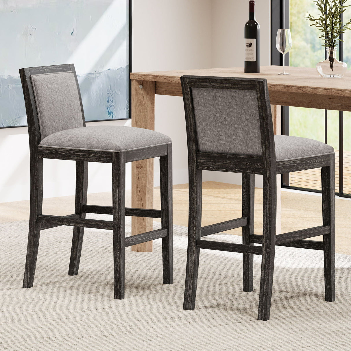 Upholstered Barstools (Set of 2) - Best Buy Furniture