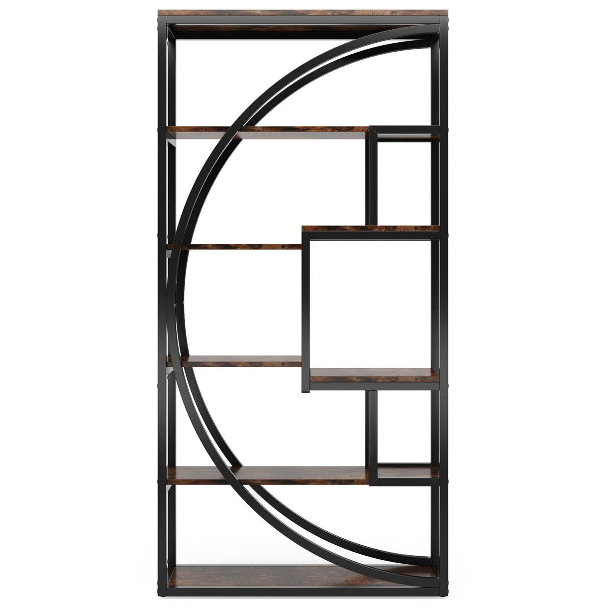 5 Tier Etagere Bookshelf With 8 Open Shelves Organizer For Living Room
