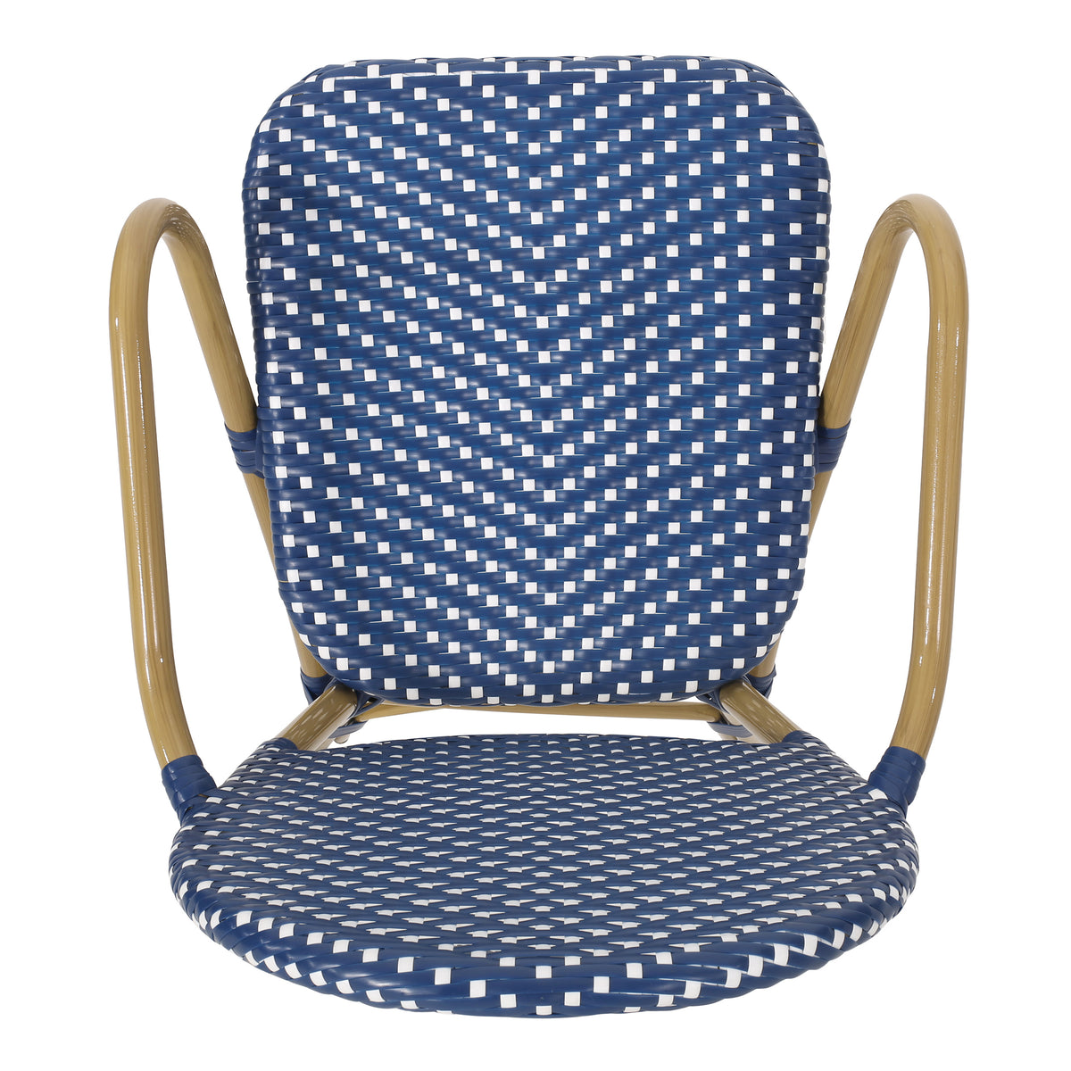 Outdoor PE Rattan and Aluminum 3 Piece French Bistro Set