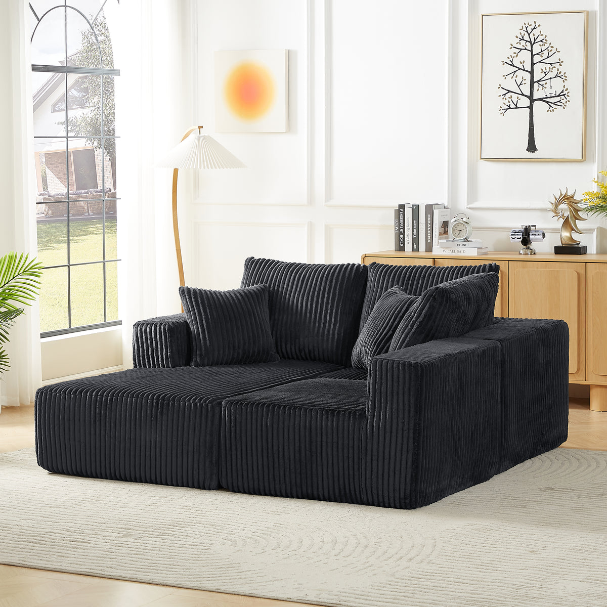 Modular Sectional Sofa - Modern Corduroy Cloud Couch
