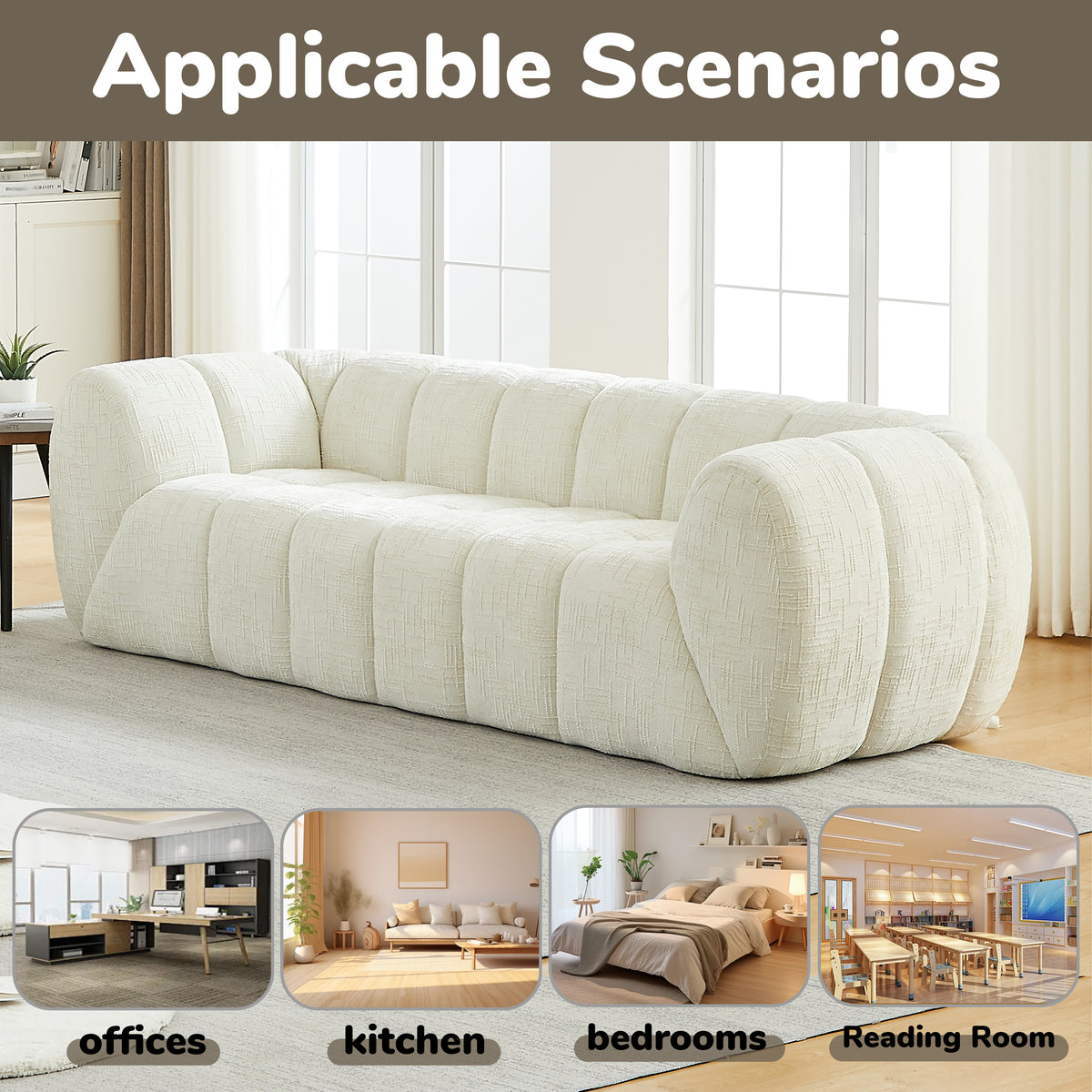 Chenille Pure Foam Sofa
