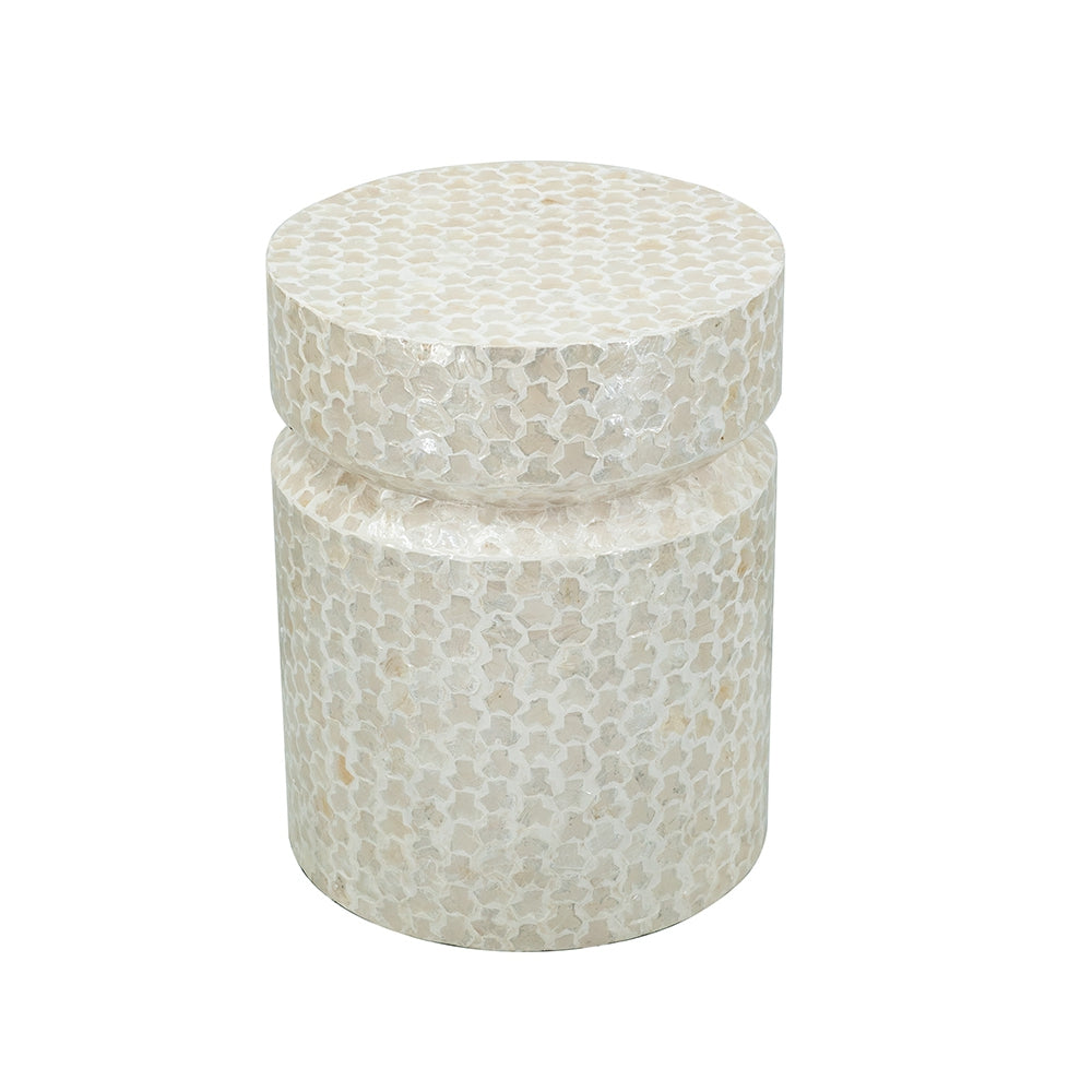 14x14x18" Round Wooden Accent Stool