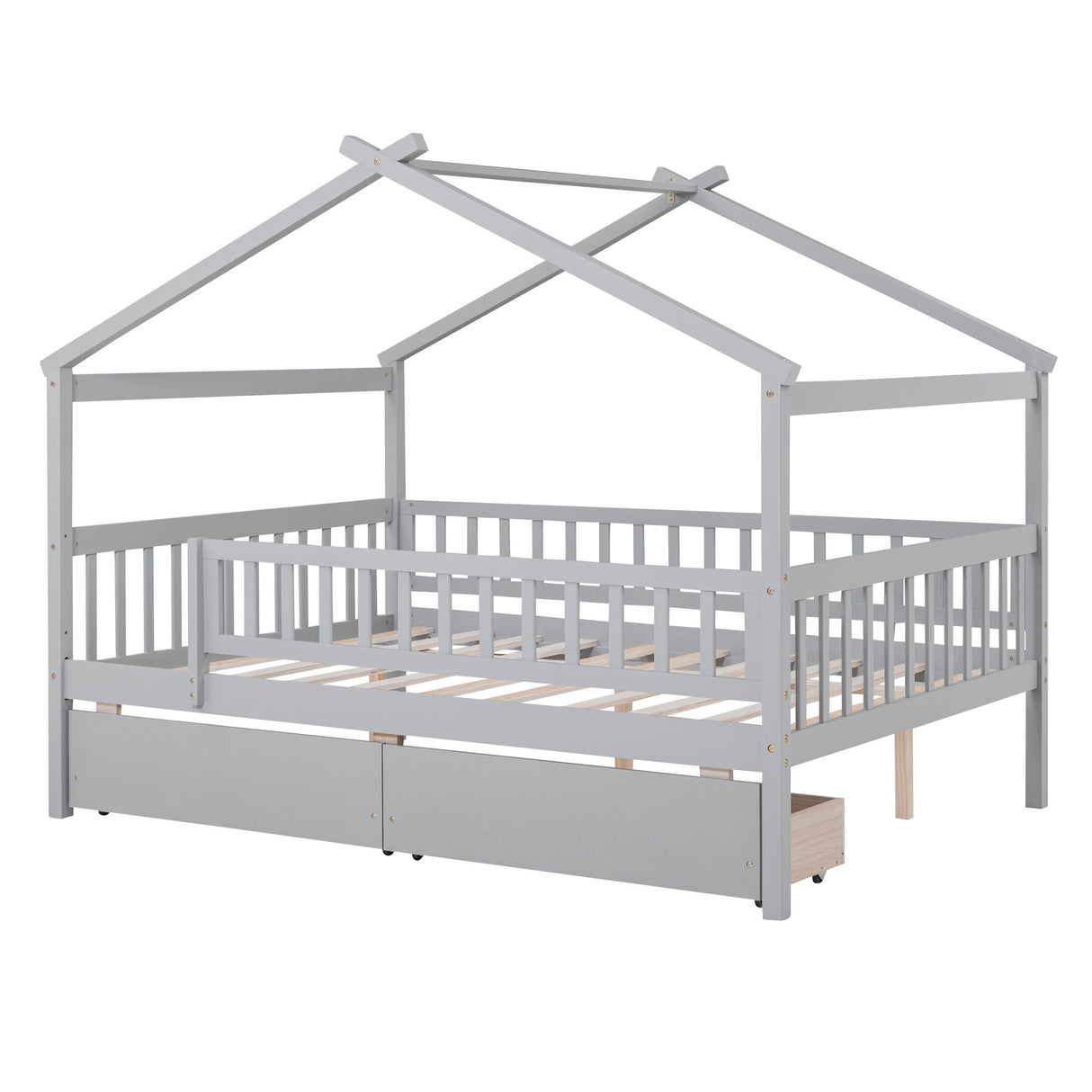House Bed With 2 Drawers