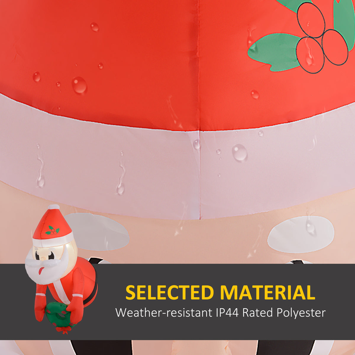 Outsunny 3.4' Christmas Inflatable Hanging Santa Claus