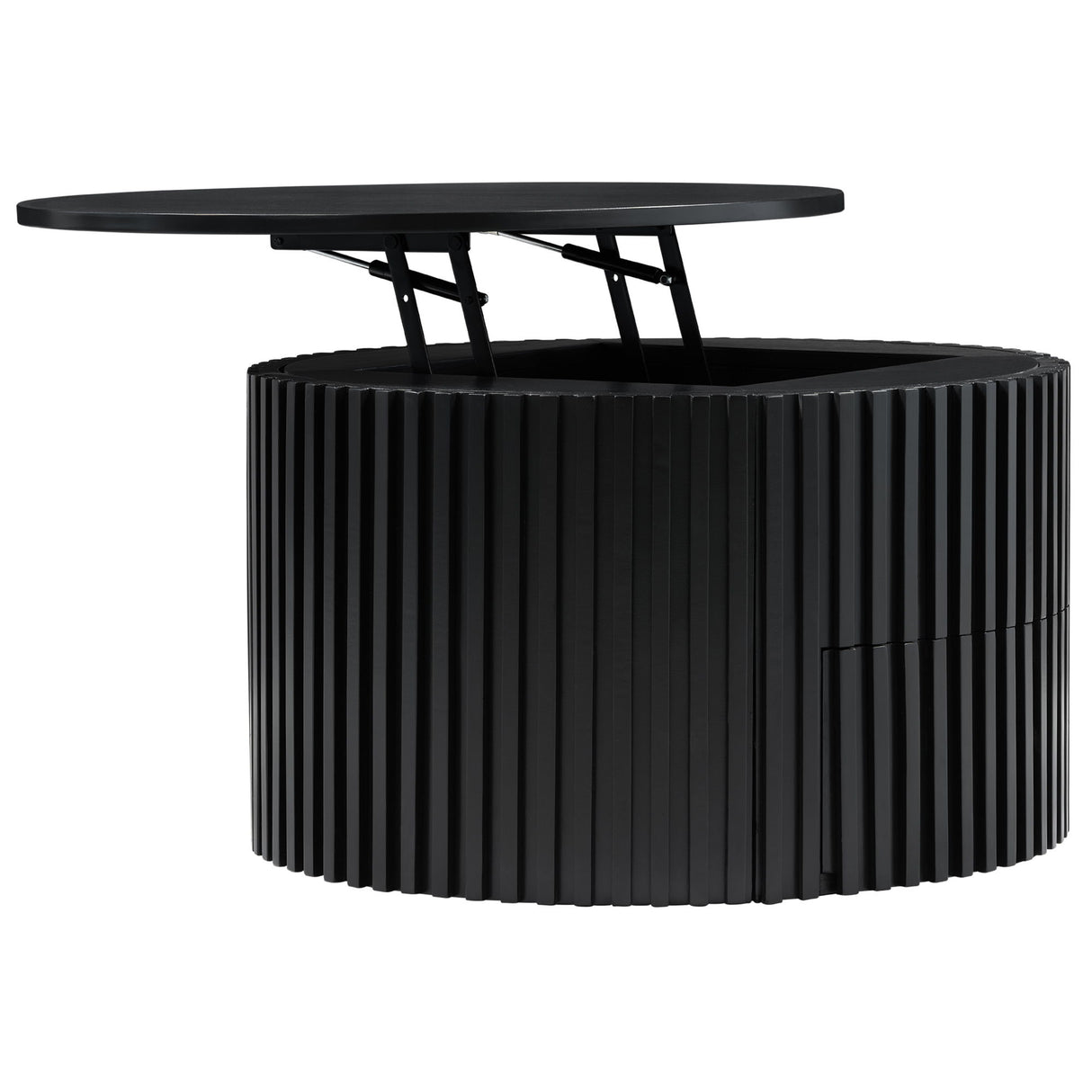 Round Lift Top Coffee Table With Hidden Storage For Living Room