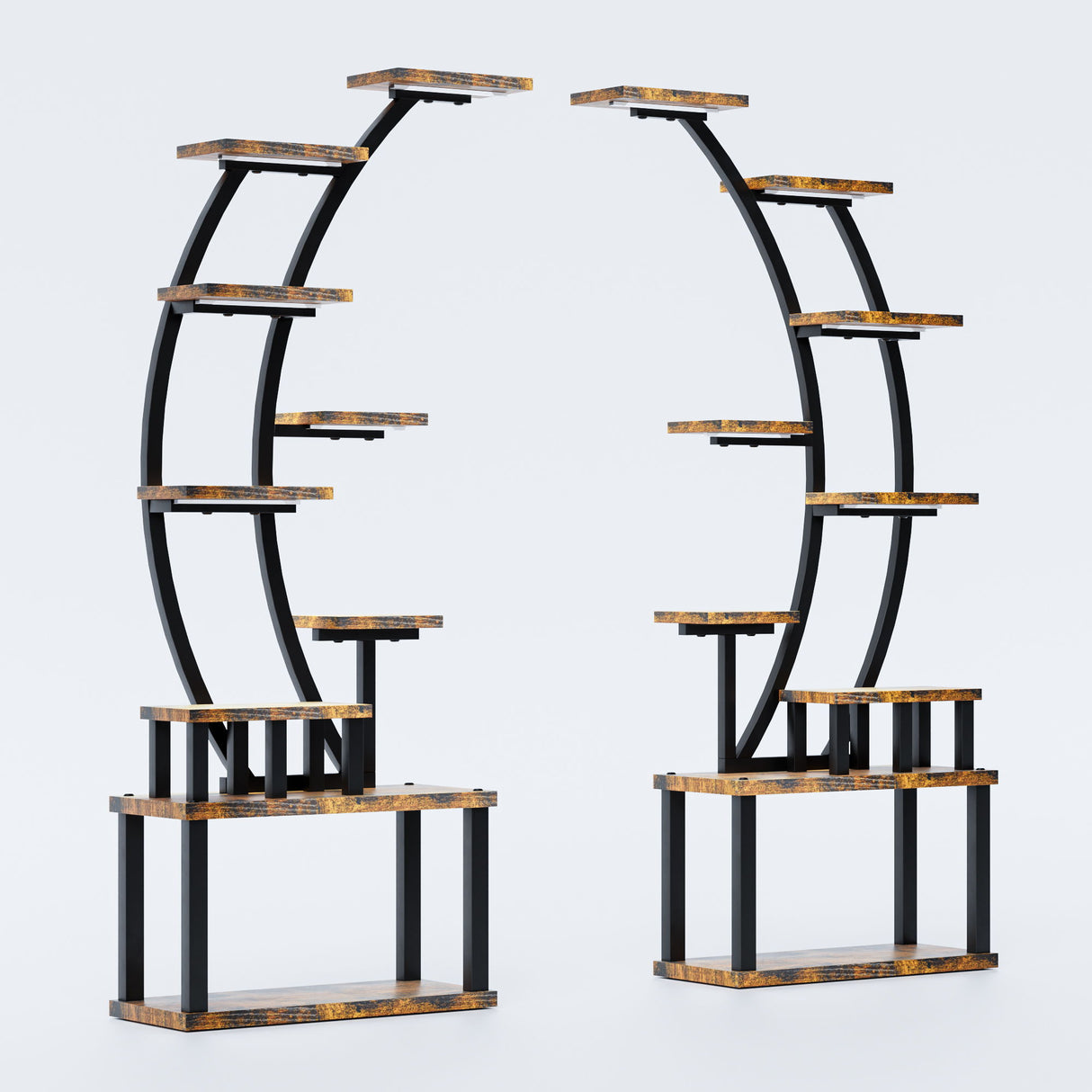 9 Tiered Indoor Plant Stand With 5 Adjustable Grow Lights