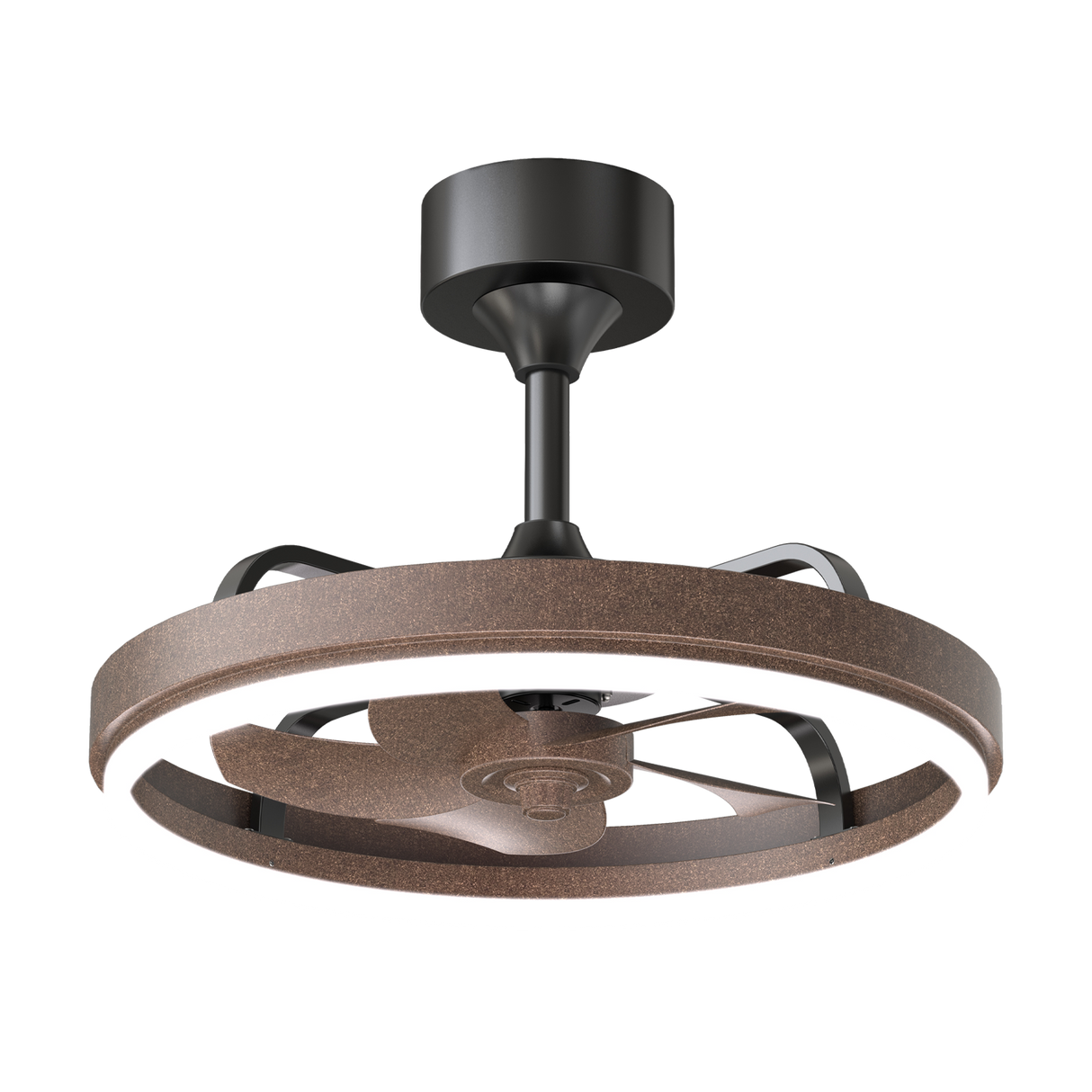 20.5" Rustic LED Ceiling Fan with Remote & APP Control