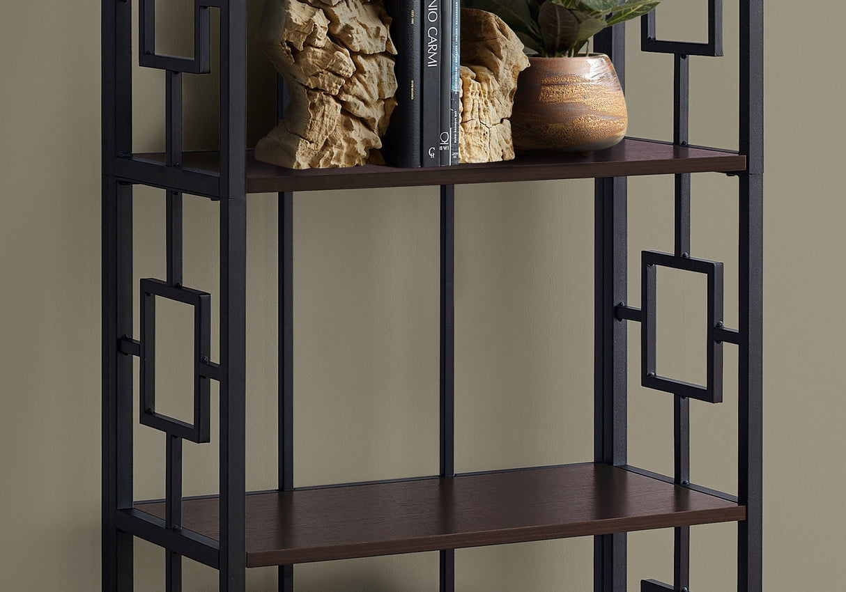 Bookshelf, Bookcase, Etagere, 4 Tier, For Office, Contemporary & Modern - Espresso - Best Buy Furniture