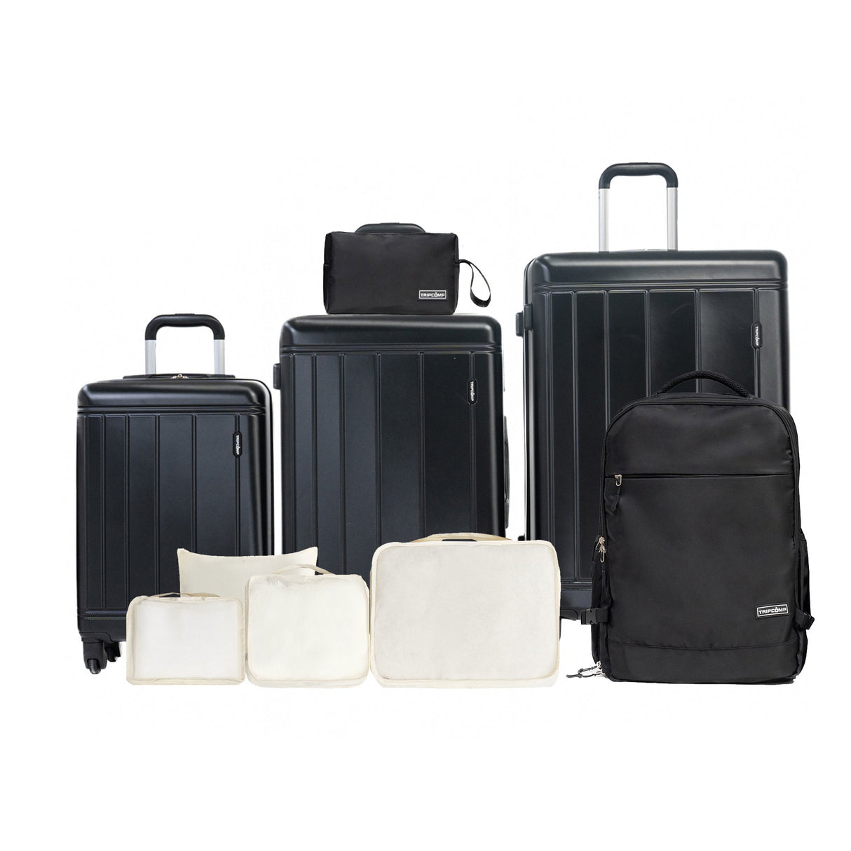 9-Piece-Black-Luggage-Set-by-GigaTech-with-TSA-Lock-Luggage-Sets