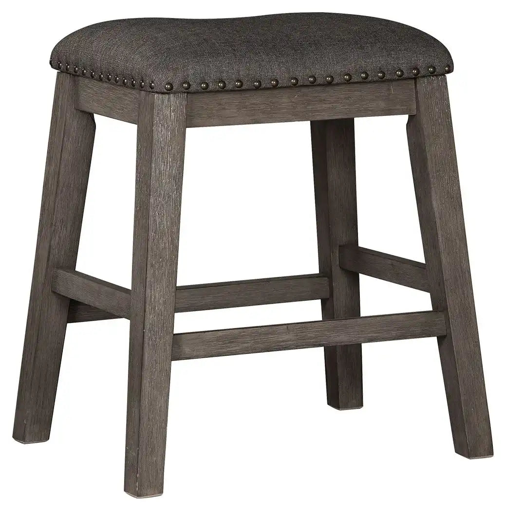 Caitbrook - Upholstered Stool (Set of 2) - Gray - Best Buy Furniture