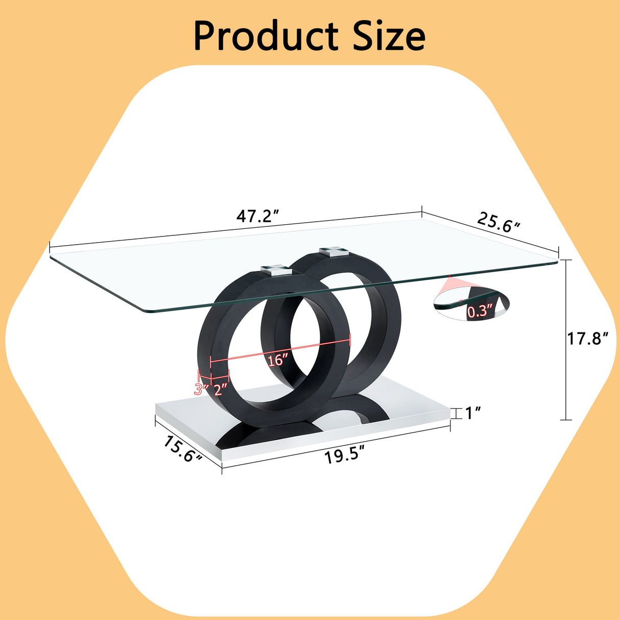 Minimalist Coffee Table - Black
