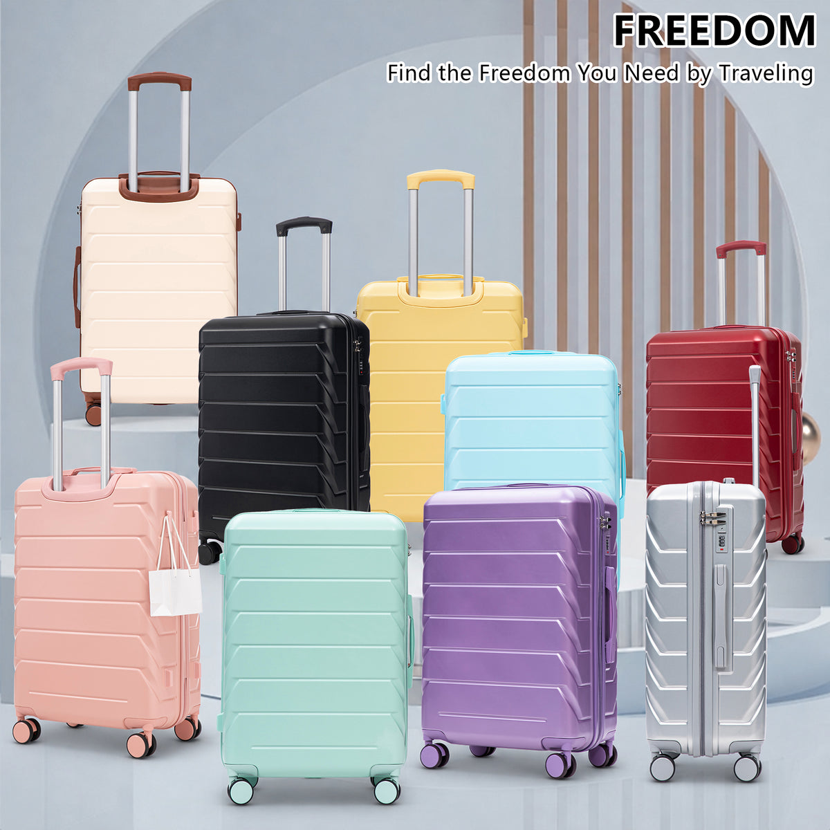 3-Piece Luggage Set (20"/24"/28")