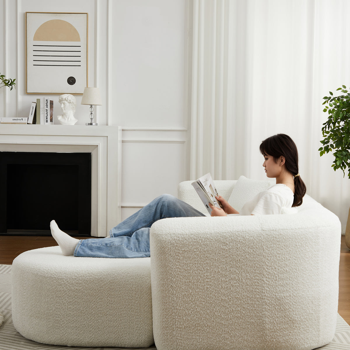 109.4" Modular Sectional Sofa in Beige