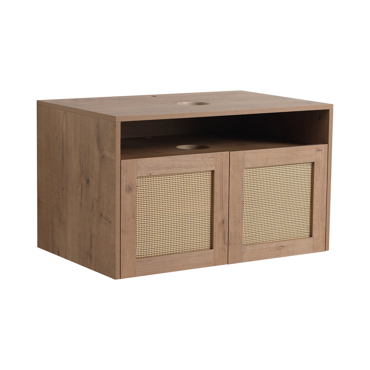 30" Bathroom Cabinet, 2-Soft Close Door, Float Mounting Design