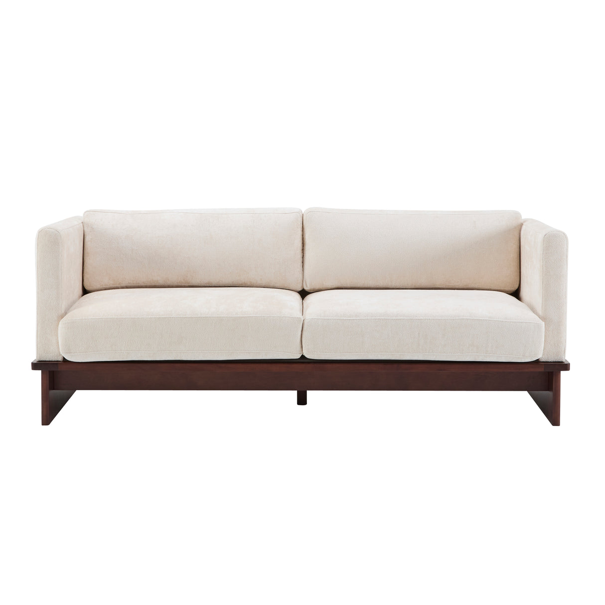 77 in. Square Arm Modern 3 Seater Boucle Sofa Upholstered Couch