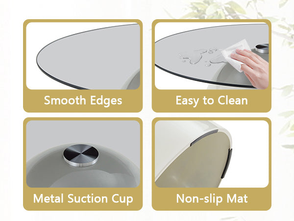 Nesting Coffee Table Set of 2 with Glass Desktop