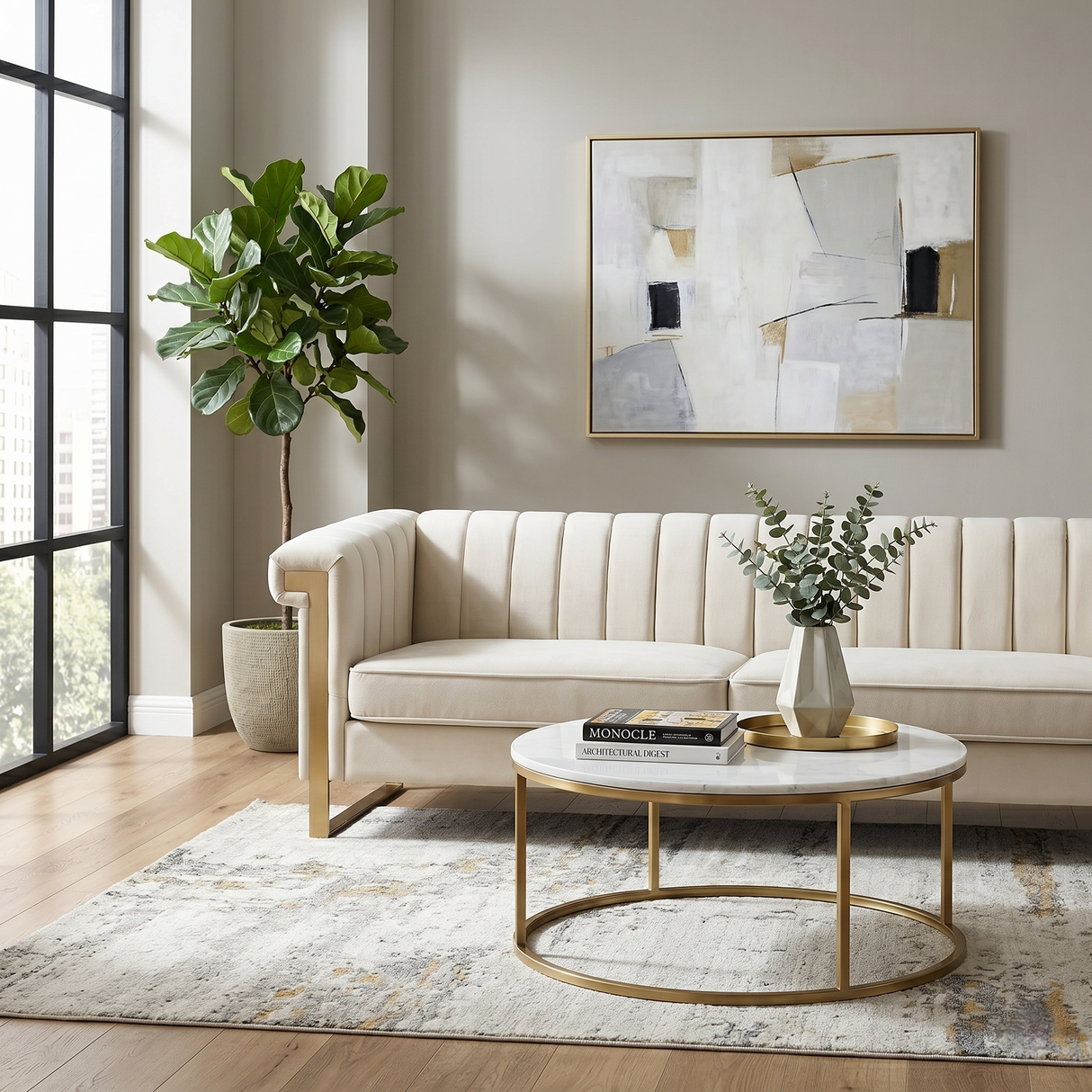 FX-P81-CW2 Modern Velvet Sofa