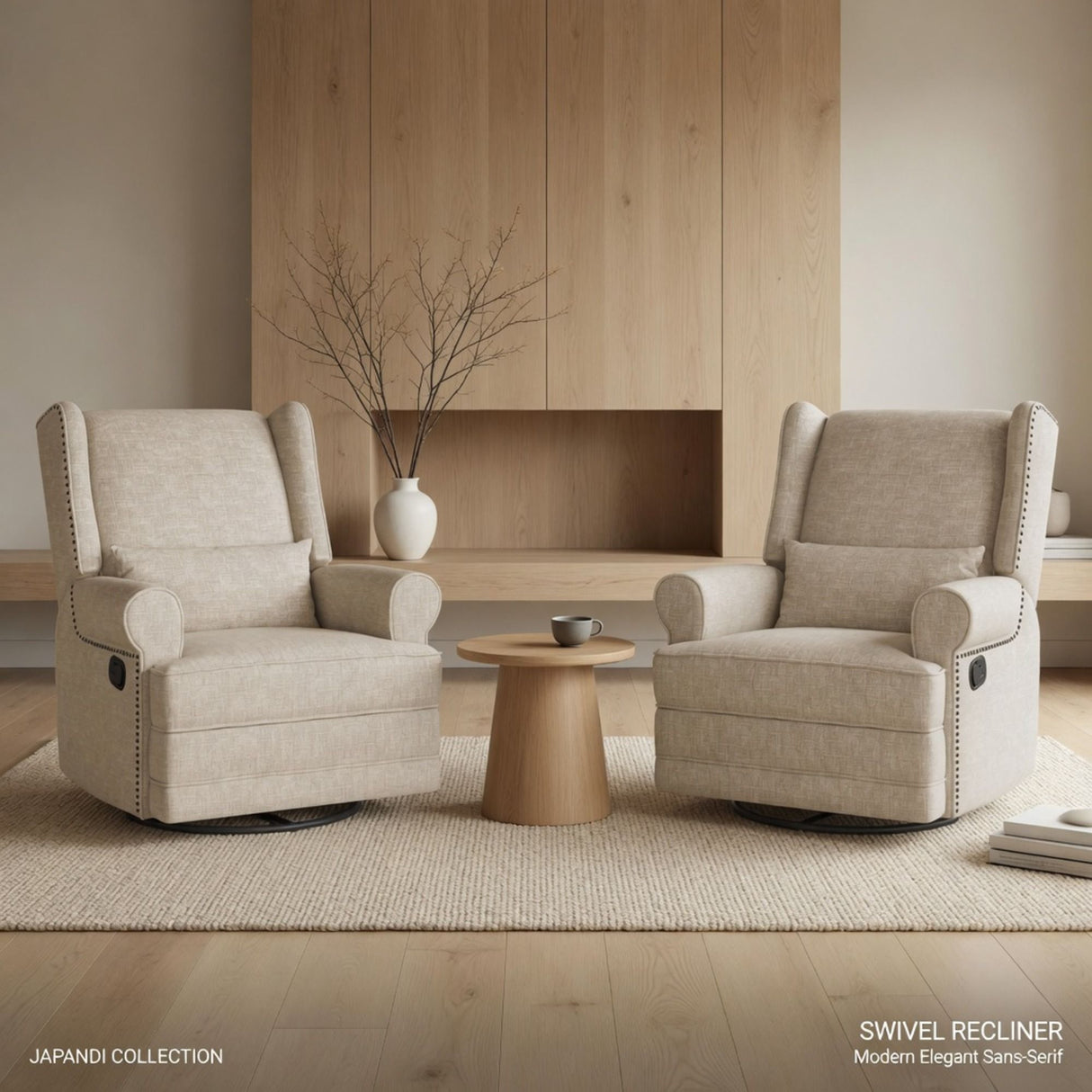 Extra Wide Swivel Recliner Glider Chair With Footrest