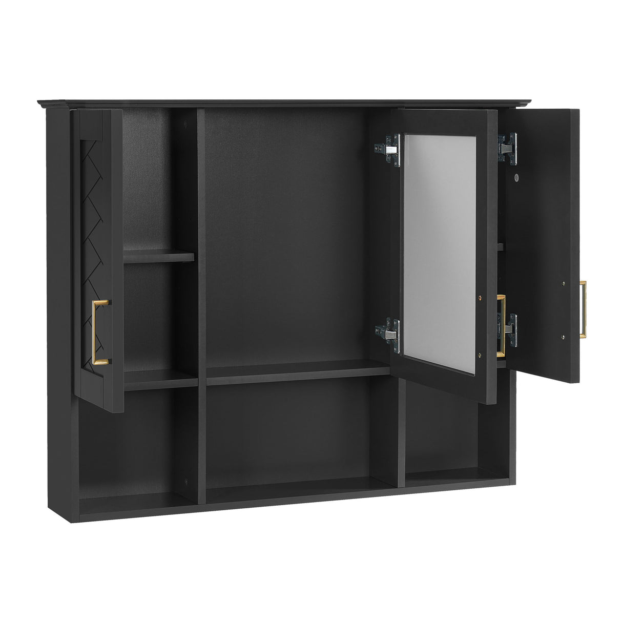 Modern Wall Mounted Medicine Cabinet With Adjustable Shelves, Soft Close Doors, High Define Mirror