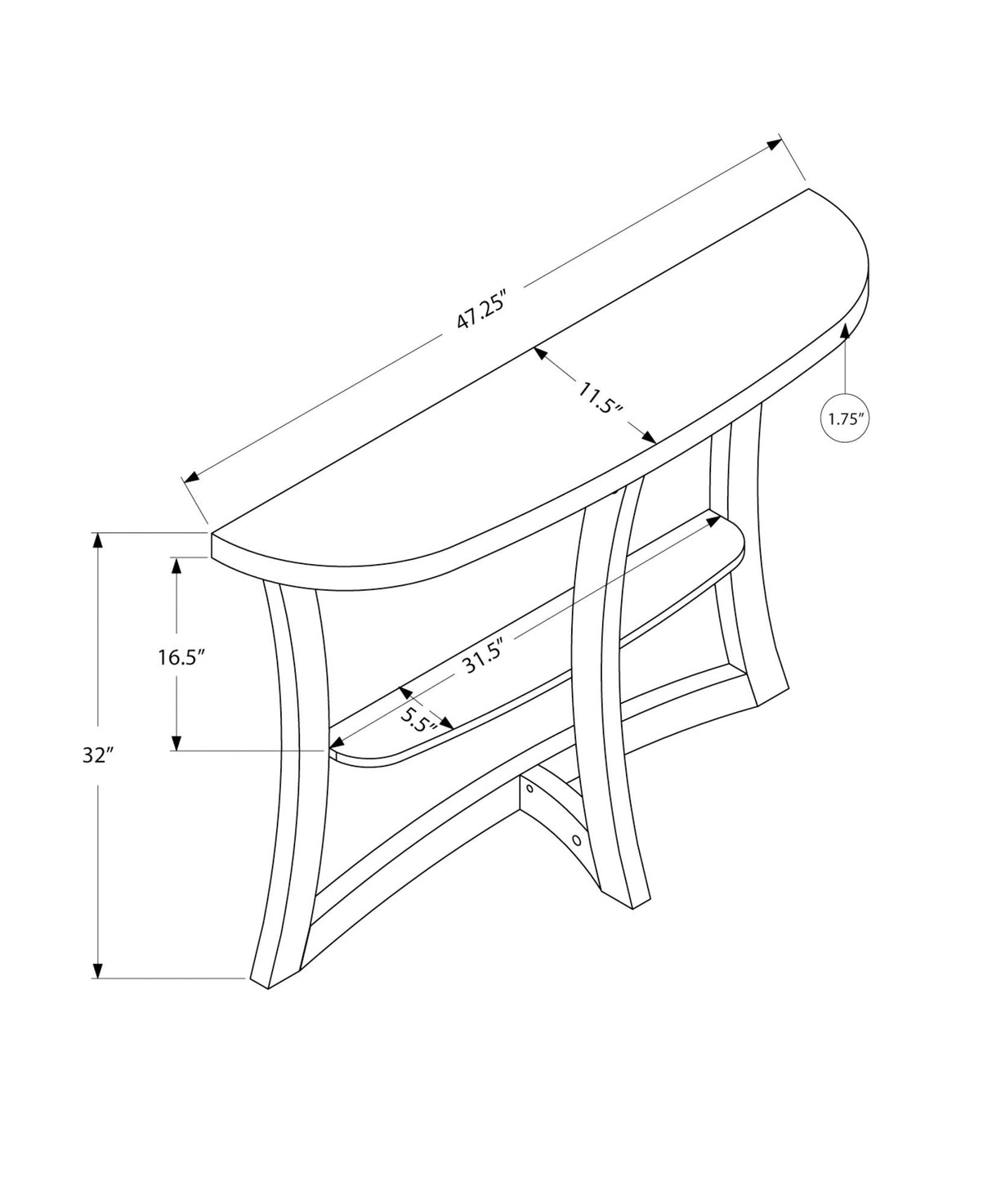 Accent Console Table For Entryway, Stylish - Taupe - Best Buy Furniture
