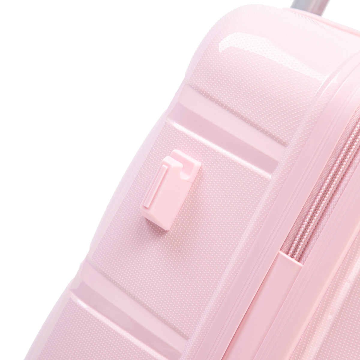 3-Piece Polypropylene Luggage Set, 20/24/28 Inch, Pink