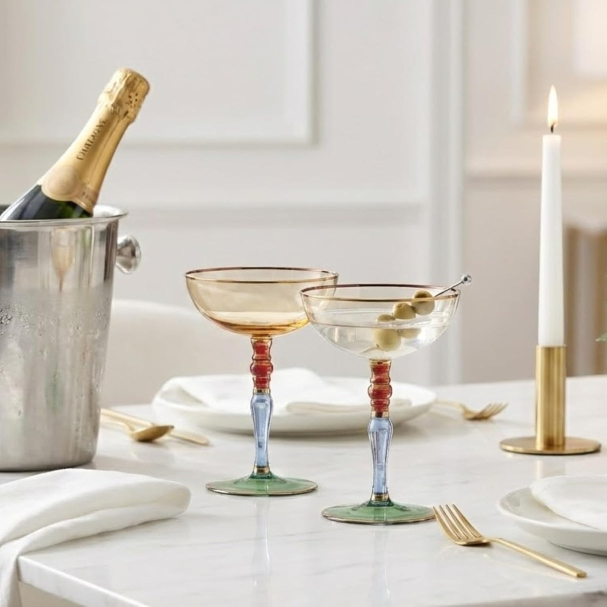 Khen Ravello Coupe Glassware - Set of 2