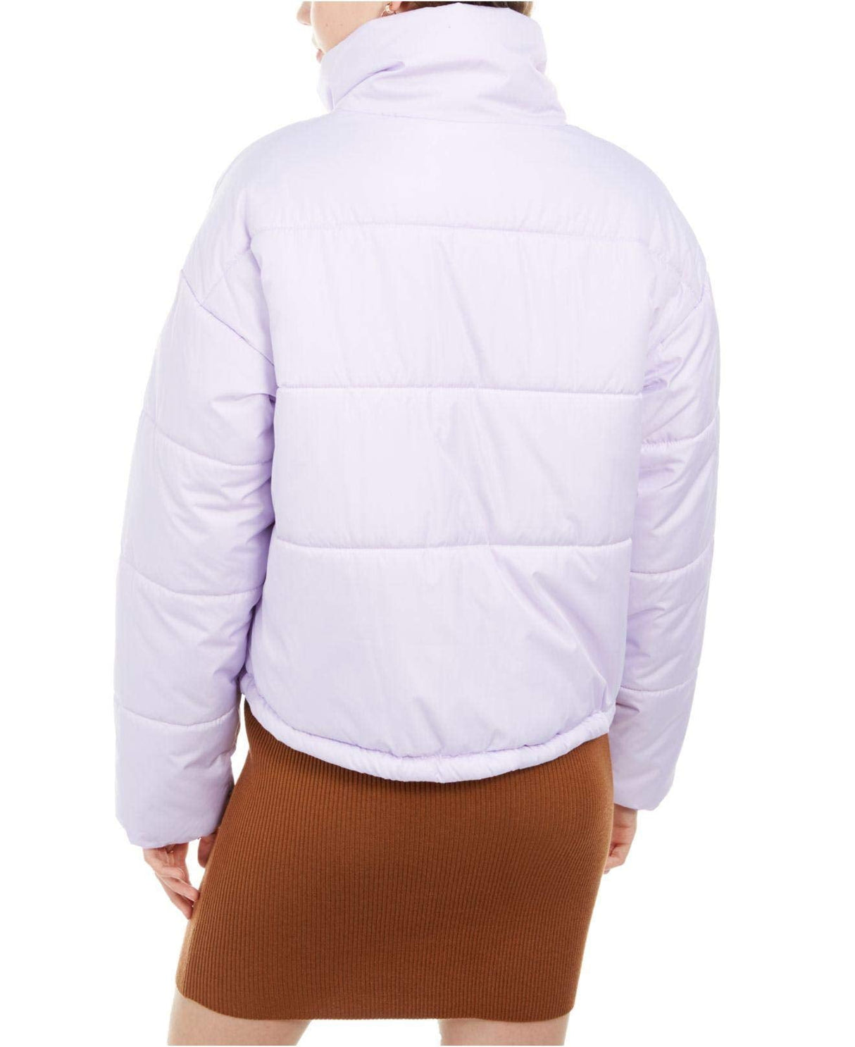 Celebrity Pink Womens Crop Winter Puffer Coat Purple XL