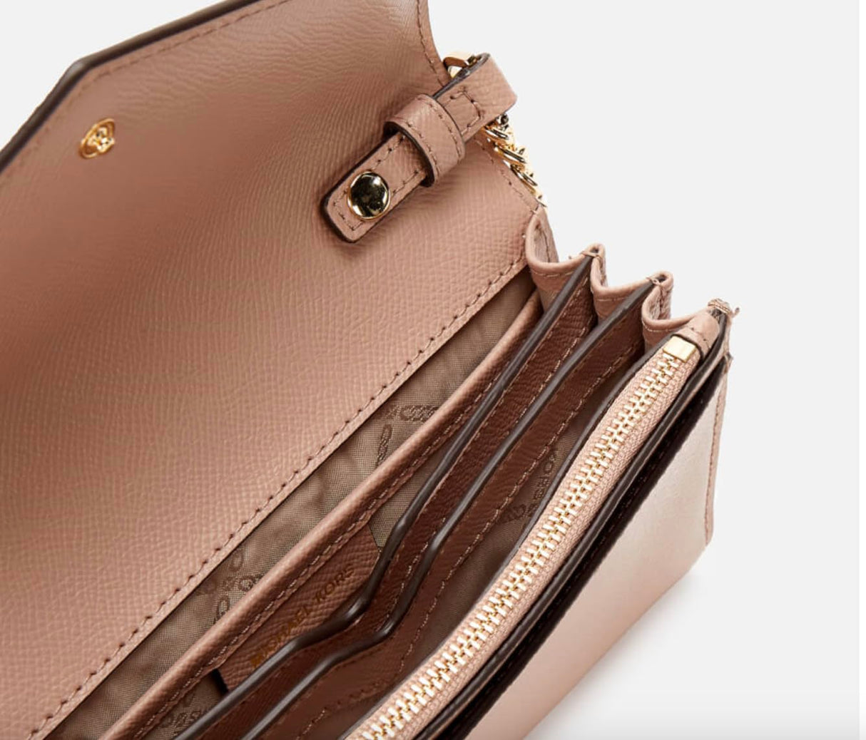 MICHAEL MICHAEL KORS Jet Set Charm Envelope Phone Crossbody Soft Pink
