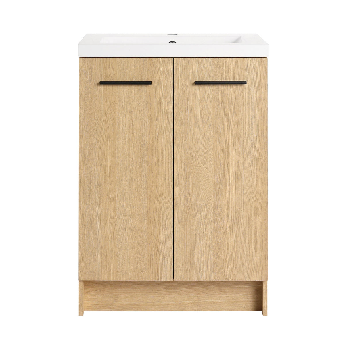 Floating Bathroom Vanity With Sink, Wall Mounted Double Door Storage