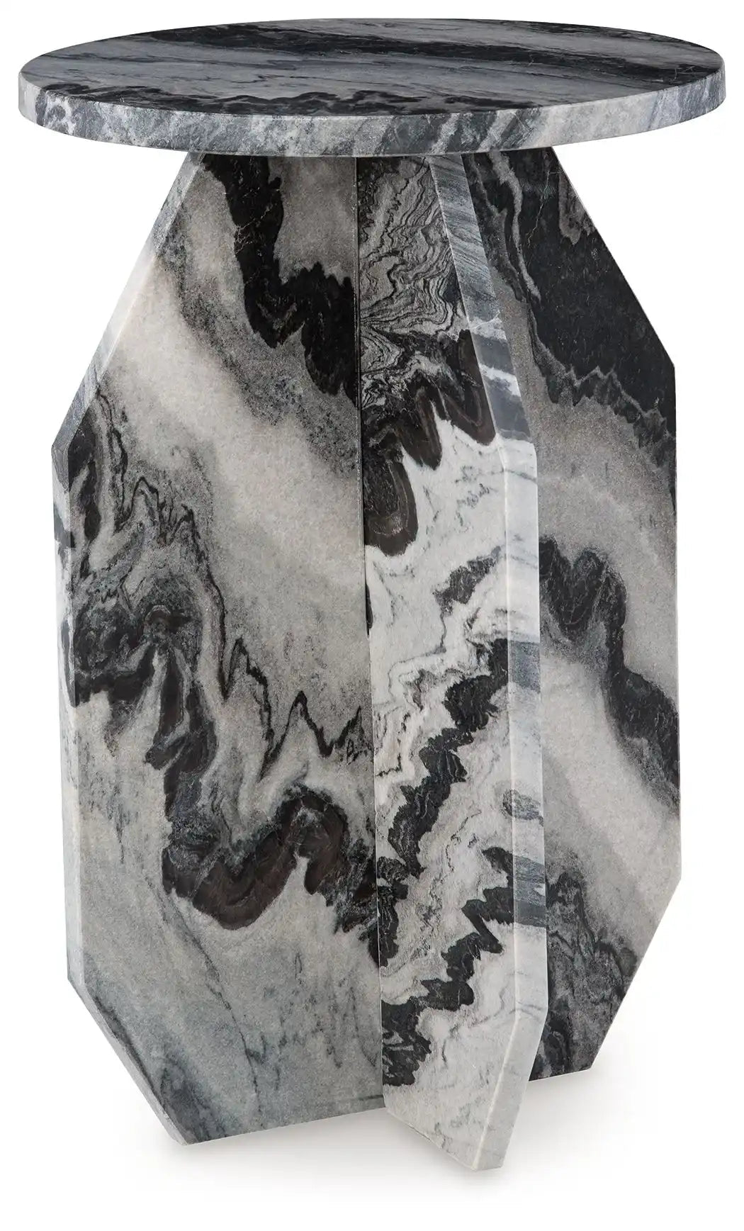 Wrenlane - Accent Table - Black / White / Taupe - Best Buy Furniture