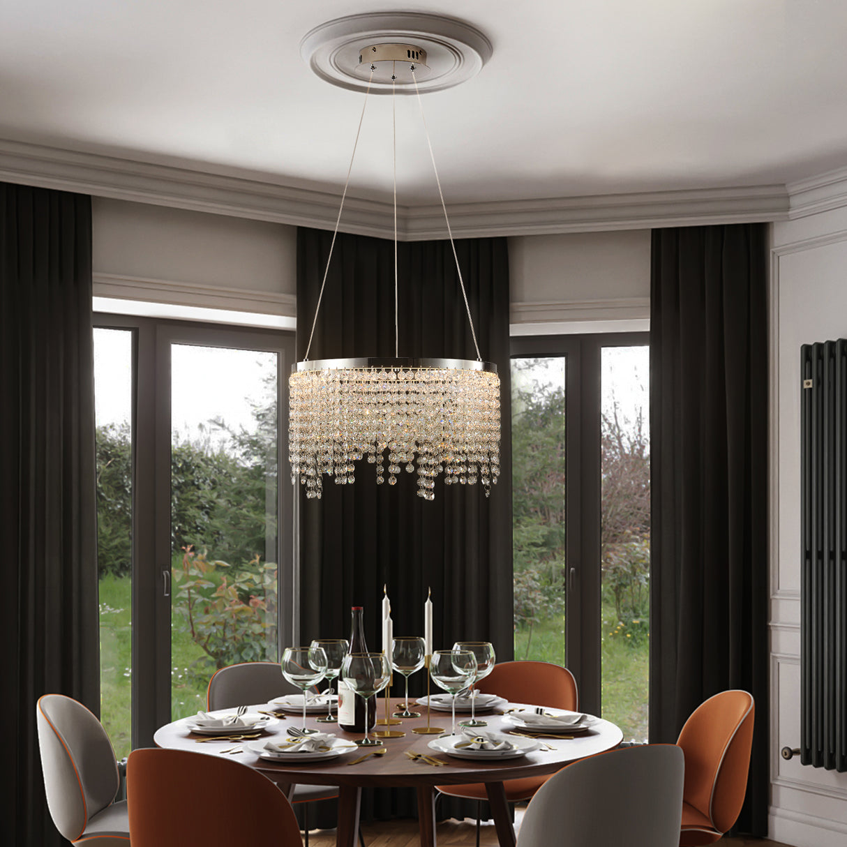 16-Inch Luxury Crystal LED Chandelier