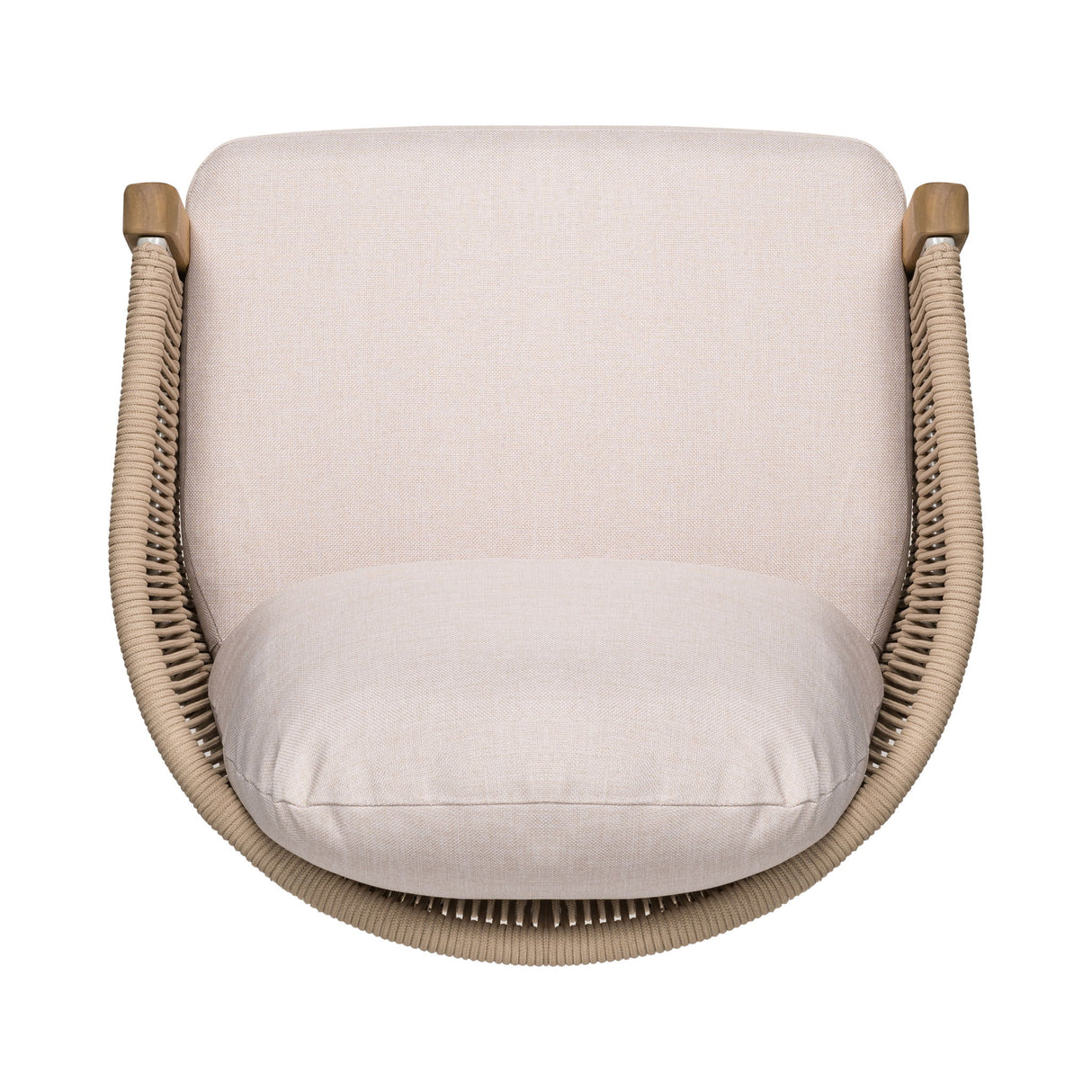 Grotta - Outdoor Dining Arm Chair (Set of 2) - Teak / Beige