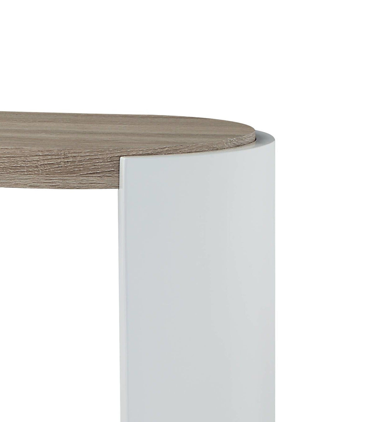 Zoma - High Gloss Sofa Table - Oak / White - Best Buy Furniture
