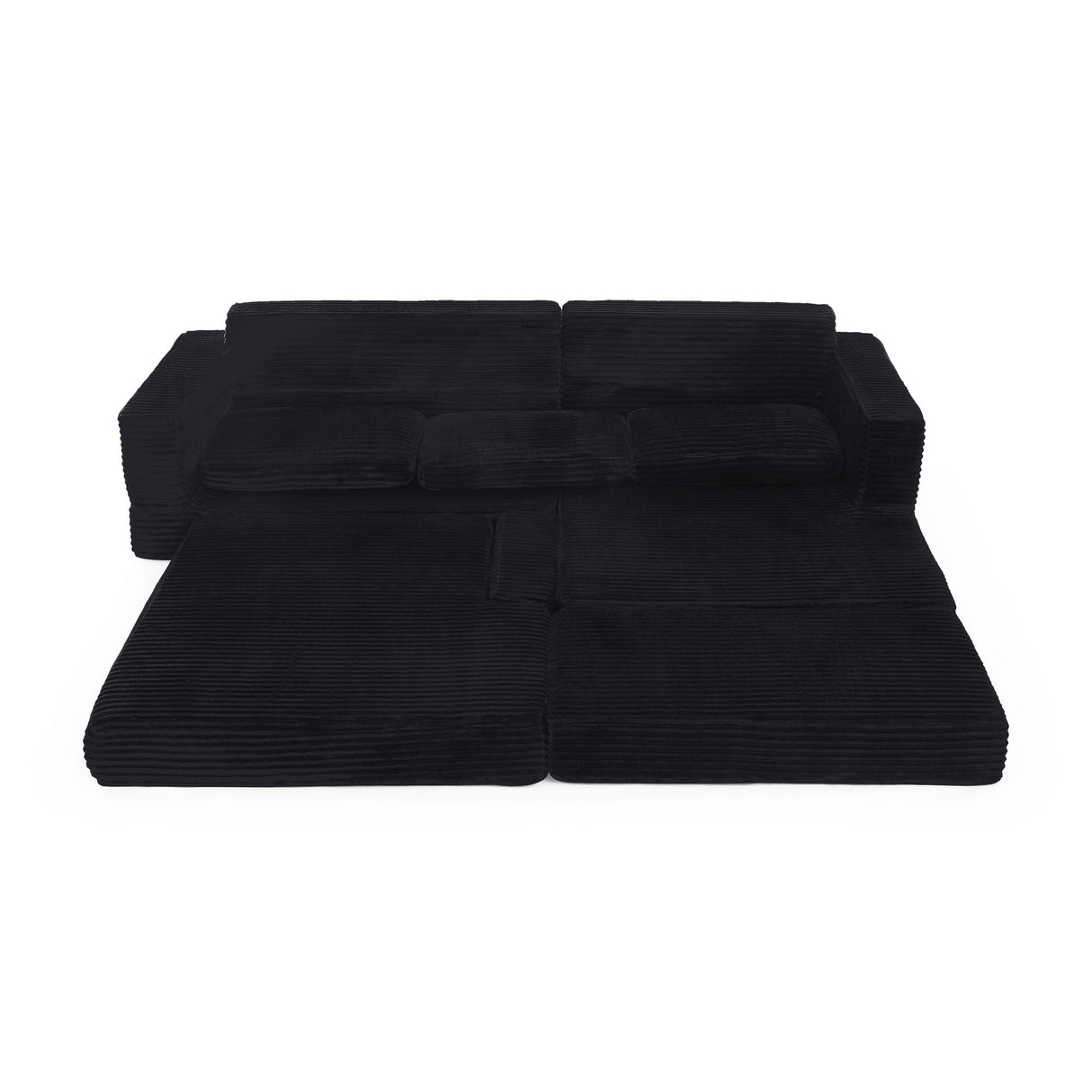 Modern Minimalist L Shape Modular Sectional Sofa, Couch