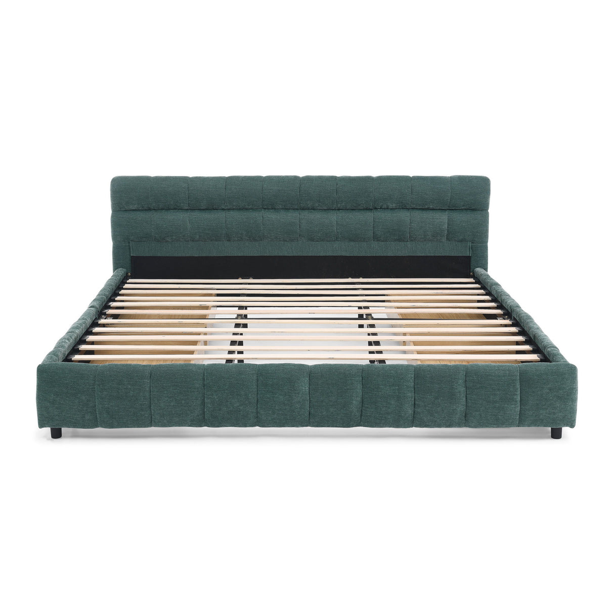 Modern Platform Bed Frame With Thick Fabric