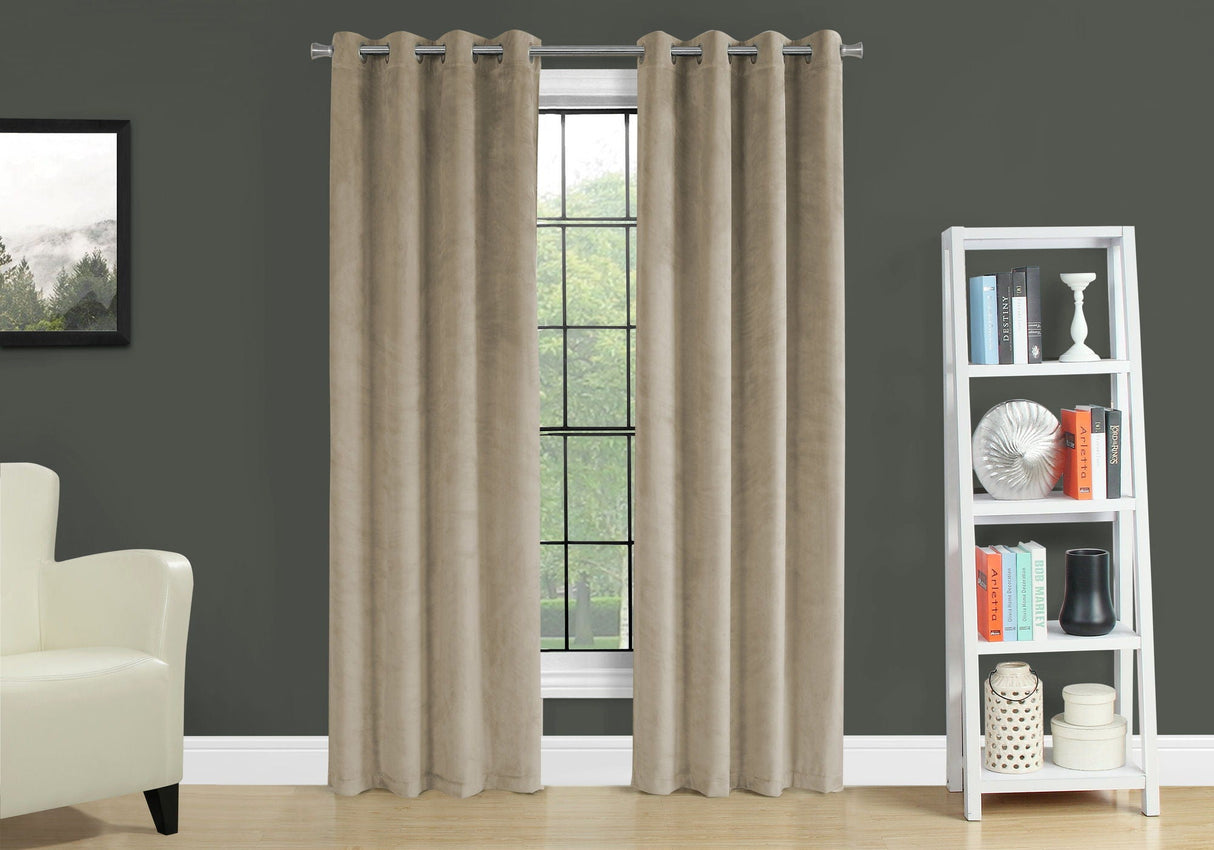 2 Pieces Set, Curtain Panel, Room Darkening, Grommet - Best Buy Furniture