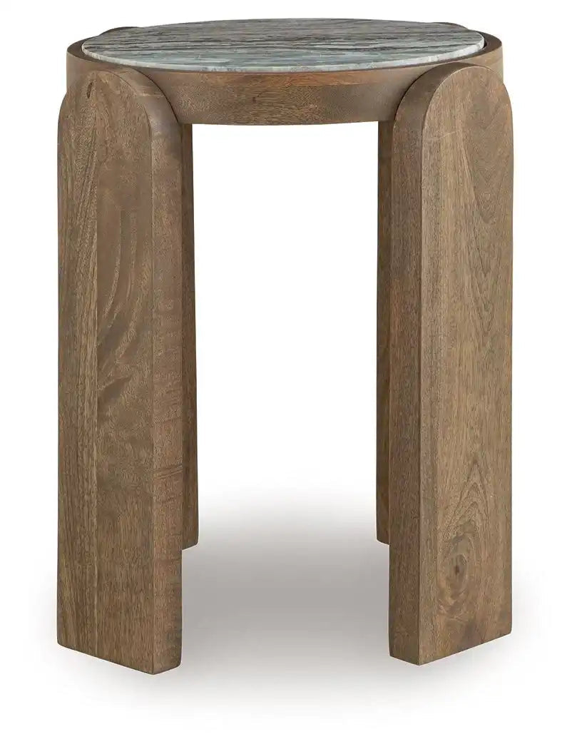 Gavrilley - Accent Table - Gray / White / Brown - Best Buy Furniture