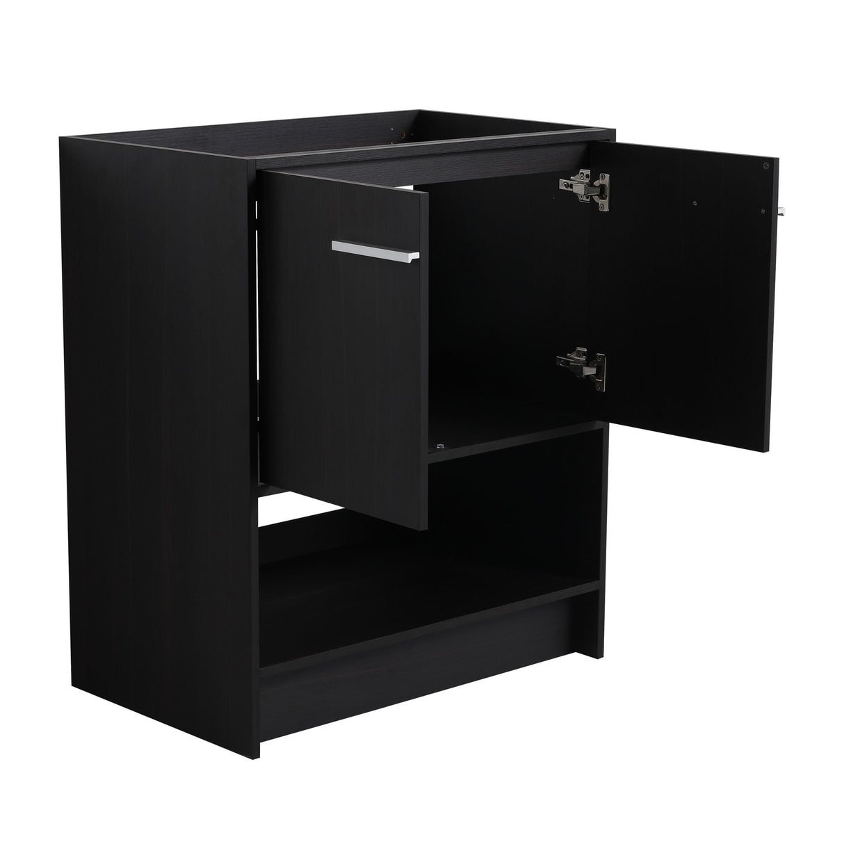Modern Bathroom Vanity With Ceramic Sink, Freestanding Cabinet, Soft Closing Doors