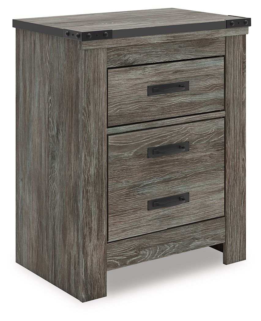 Frandern - Two Drawer Night Stand - Gray - Best Buy Furniture