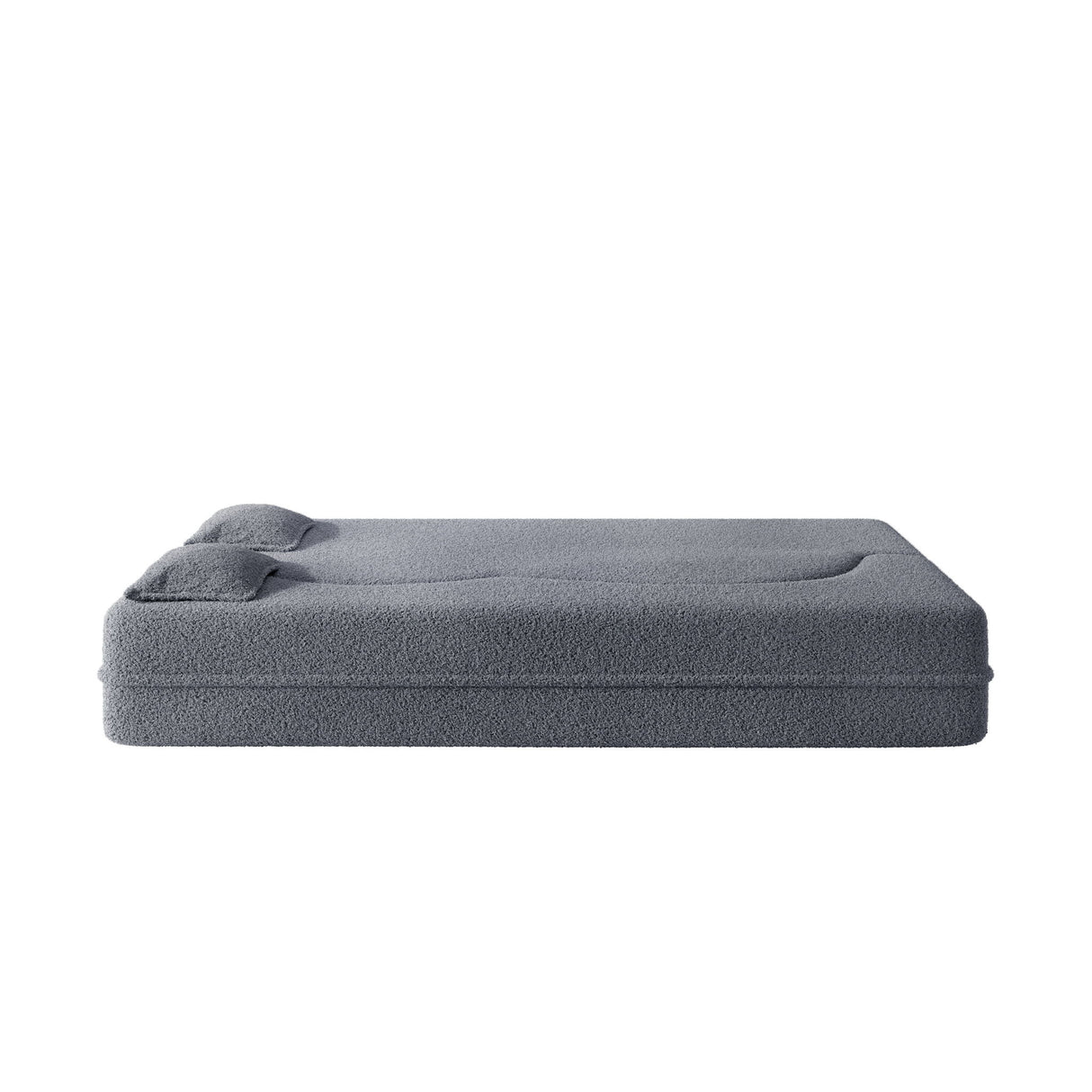 Modern Floor Sofa With 2 Pillows, Twin Size For Living Room