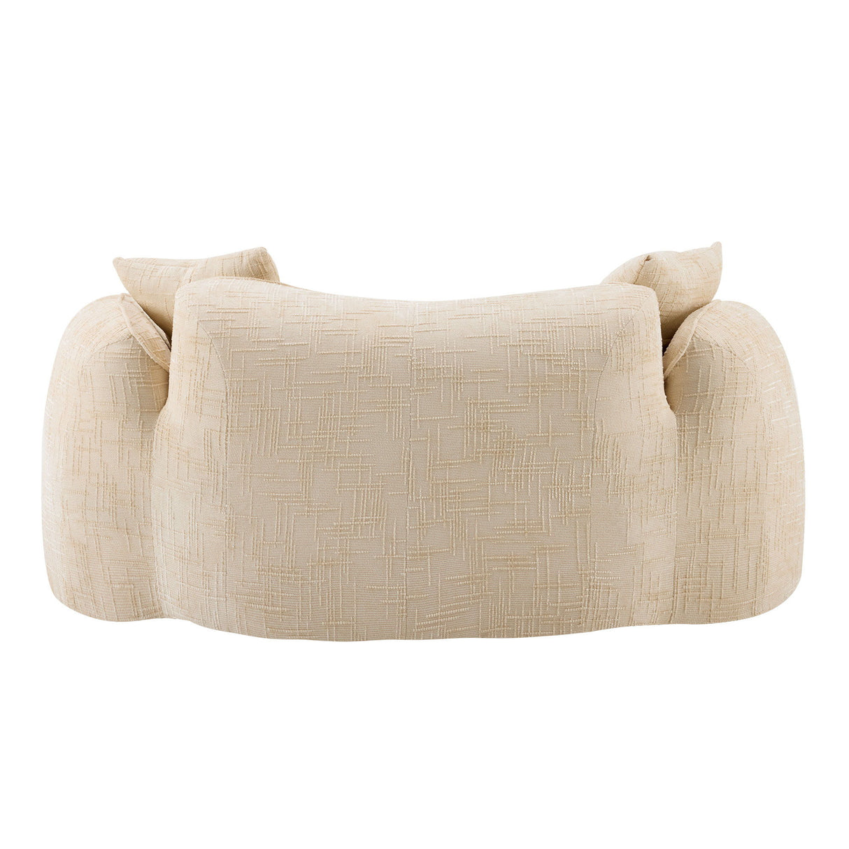 Curved 2 Person Compress Sofa With Armrests, Includes Pillows