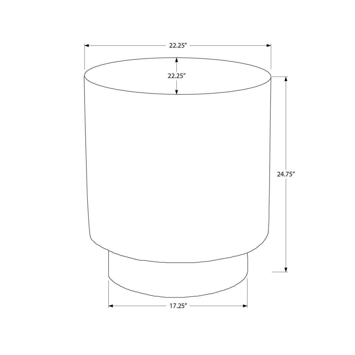 Round Accent Table, Indoor Outdoor - White
