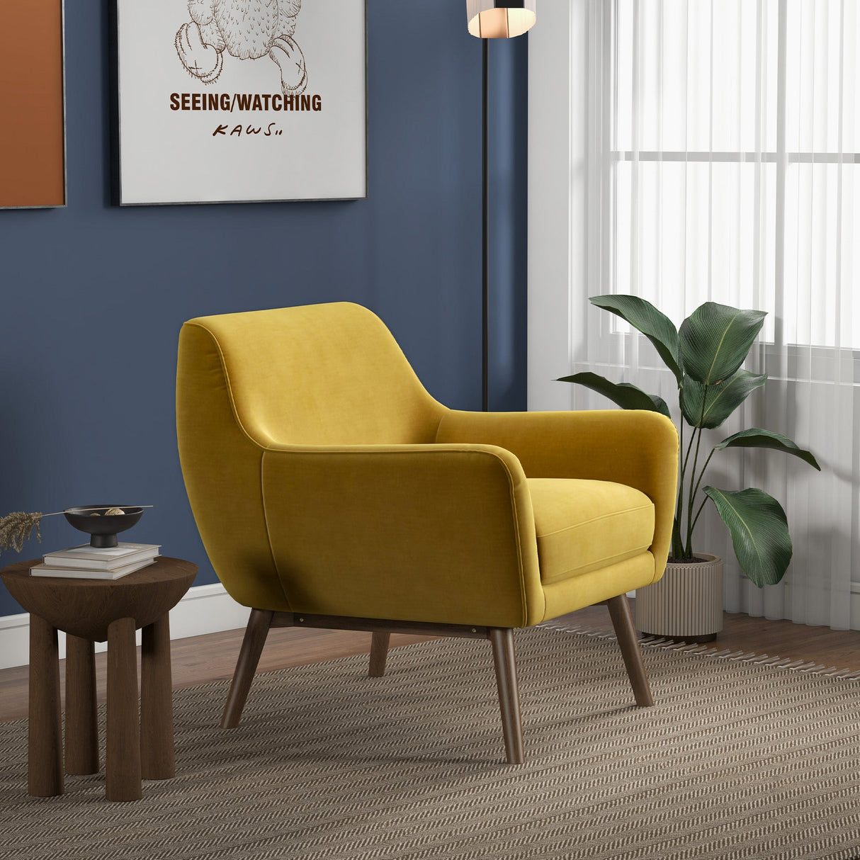 Panom Velvet Accent Chair