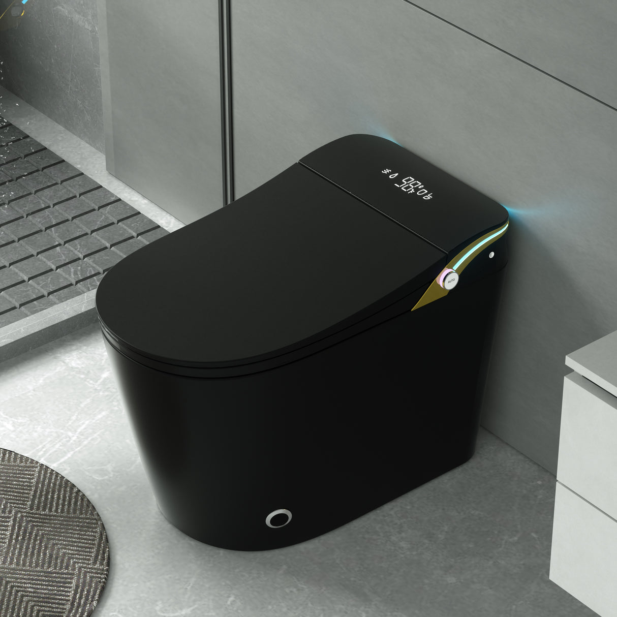 Modern Smart Toilet With Built-In Bidet and Advanced Features