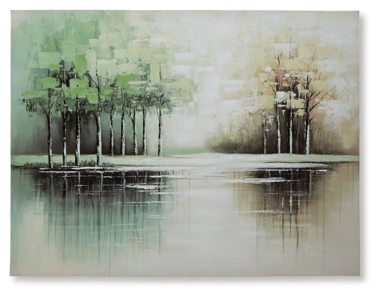 Garlenridge - Wall Art - Green / Tan / White - Best Buy Furniture